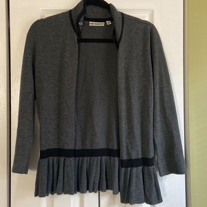 $5 ADD ON Cardigan sweater with peplum detail